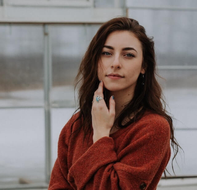 woman with dark hair